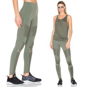 Alo Yoga High-Waist Moto Legging in Jungle/Jungle Glossy
